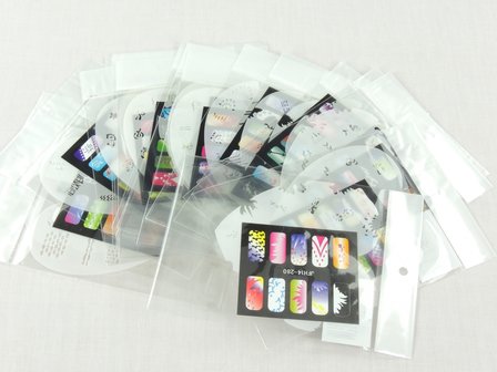 Nail stencil set B 20 sjablonen voor Nail- Art