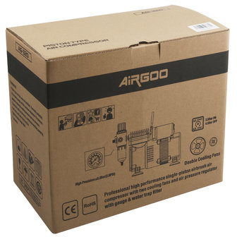  Airgoo Pr&auml;mie Aibrush Kompressor AG-326 mit zwei K&uuml;hll&uuml;fter und Lufttank