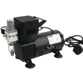 UK-Plug Airgoo Premium Aibrush Compressor with Twin Cooling Fans AG-420