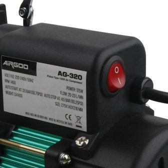 Airgoo Premie Aibrush-compressor met dubbele koelventilatoren AG-320