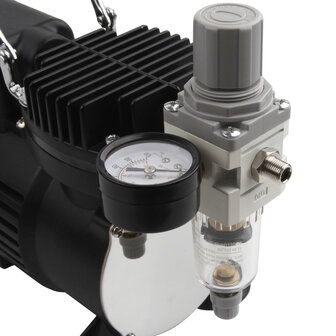 UK-stekker Airgoo Premie Aibrush-compressor met dubbele koelventilatoren AG-320