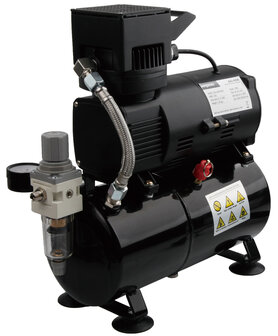 UK-Plug Airgoo Premium Aibrush Compressor AG-426 with Superpower Double Cooling Fans and Air Tank