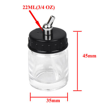 Glass Jar for airbrush Fengda BD-02, 22ml for airbrush