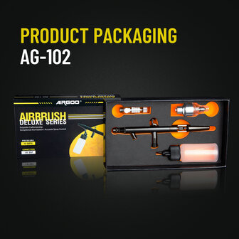 Airgoo Hochwertig &amp; Deluxe Doppelte Aktion &amp; Saugtyp Airbrush AG-102 f&uuml;r Airbrush Master