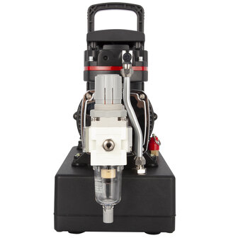 Airgoo Premie Aibrush-compressor met supermacht dubbele koelventilatoren AG-436 &amp; Corrosiebestendige aluminium luchttank (2,5 l)