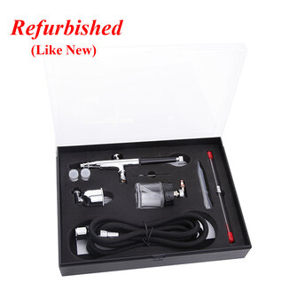 Gerenoveerd-Fengda Airbrush pistool  BD-134K(FE-134K) met 0,2mm en 0,3mm en 0,5mm nozzle