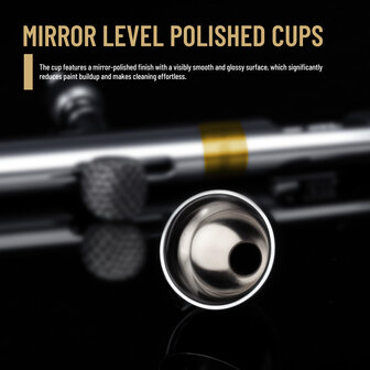 Airgoo Premium Double-Action Airbrush AG-D1 (Phantom) met nieuw zelfcentrerend mondstukontwerp; geschikt voor modelbouw, taartdecoratie, hobby, automotive en hoogwaardig airbrushen.