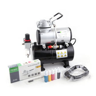 UK-PLUG Fengda FD-186K with compressor FD-186, Airbrush BD-130 and accessories 