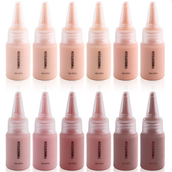 Timbertech S/B Airbrush Foundation with 12 x 10 ml phials with all skin tones of the S / B series