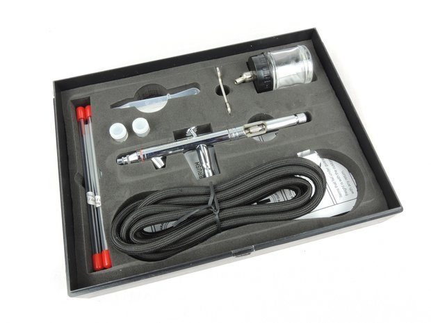 Airbrush pistoolset Fengda BD-182K met 0,3-0,5-0,8 mm nozzle