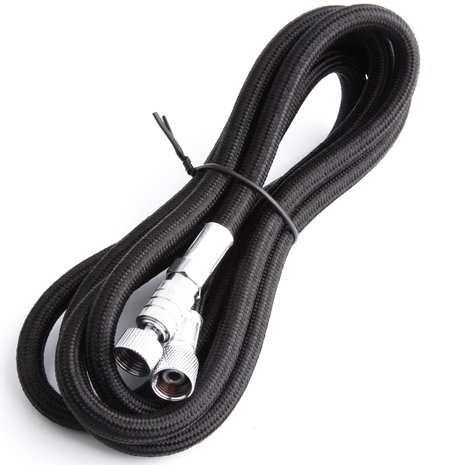 Airbrush hose black with quick coupling Fengda BD-30  3m - G1/8-G1/8