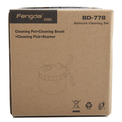 Fengda Airbrush Completely Cleaning Kit BD-778-Cleaning Pot with Holder, 5  pc Cleaning Brushes, 5 pc Cleaning Pick, 1 Wash Needle - Airgoo - Airbrush  manufacturer for a complete assortment airbrush guns, compressors and  accessories