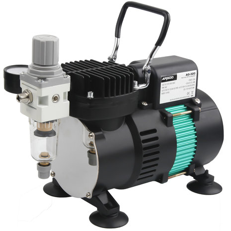 Airgoo Premie Aibrush-compressor met dubbele koelventilatoren AG-320