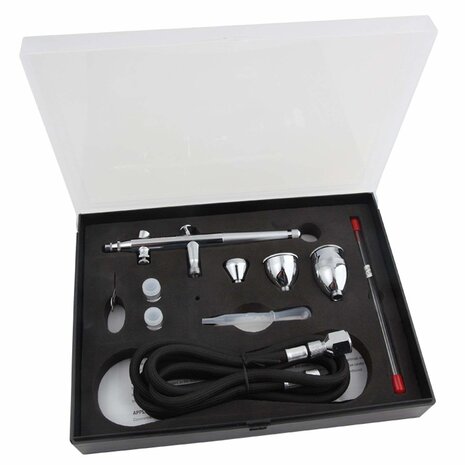 Fengda Airbrush pistool BD-186K(FE-186K) met 0,2mm, 0.30mm en 0,50 mm nozzle