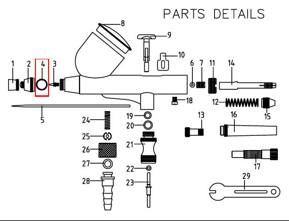 O-Ringen voor mondstuk dop(BD-130X)