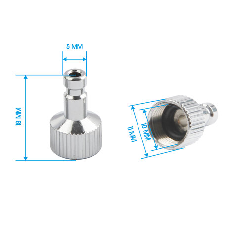 Fengda Airbrush-snelontkoppelingsset BD-117K met 5 stuks 1/8 BSP vrouwelijke adapters