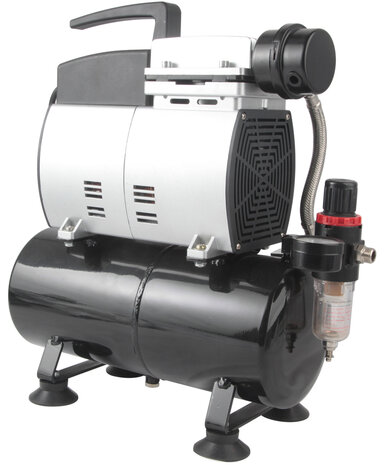 Fengda High-End Airbrush minicompressor met luchttank AS-600