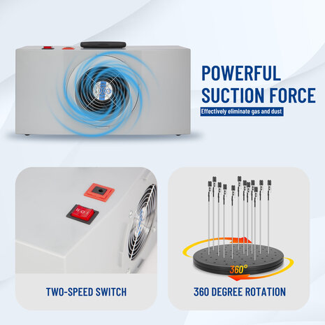 Fengda Compactere en draagbare airbrush-spuitcabine-spuitbox met zuigkanaal FD-513 met krokodillenklemmen en LED-licht