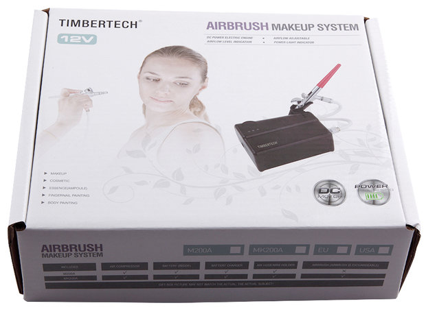 Timbertech Airbrush Pro Makeup System MK-200 mit flüssiger foundation