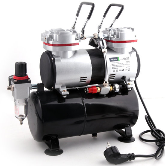 Fengda Double-Piston Airbrush mini compressor with Air tank  AS-196