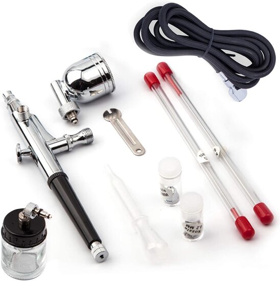 Fengda Airbrush Spritzpistole BD-134K(FE-134K) mit der Düse ,2mm und 0,3mm und 0,5mm