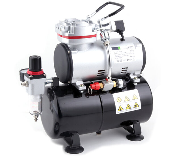 Fengda Airbrush mini compressor met luchttank AS-189