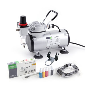 UK Plug Fnegda Airbrush Set FD-18-2K met compressor, Airbrush en accessoires